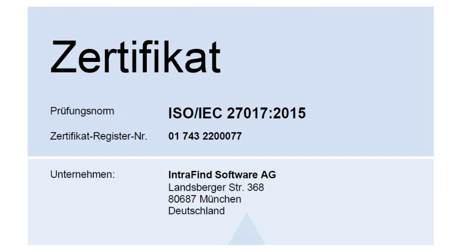 Certificate ISO